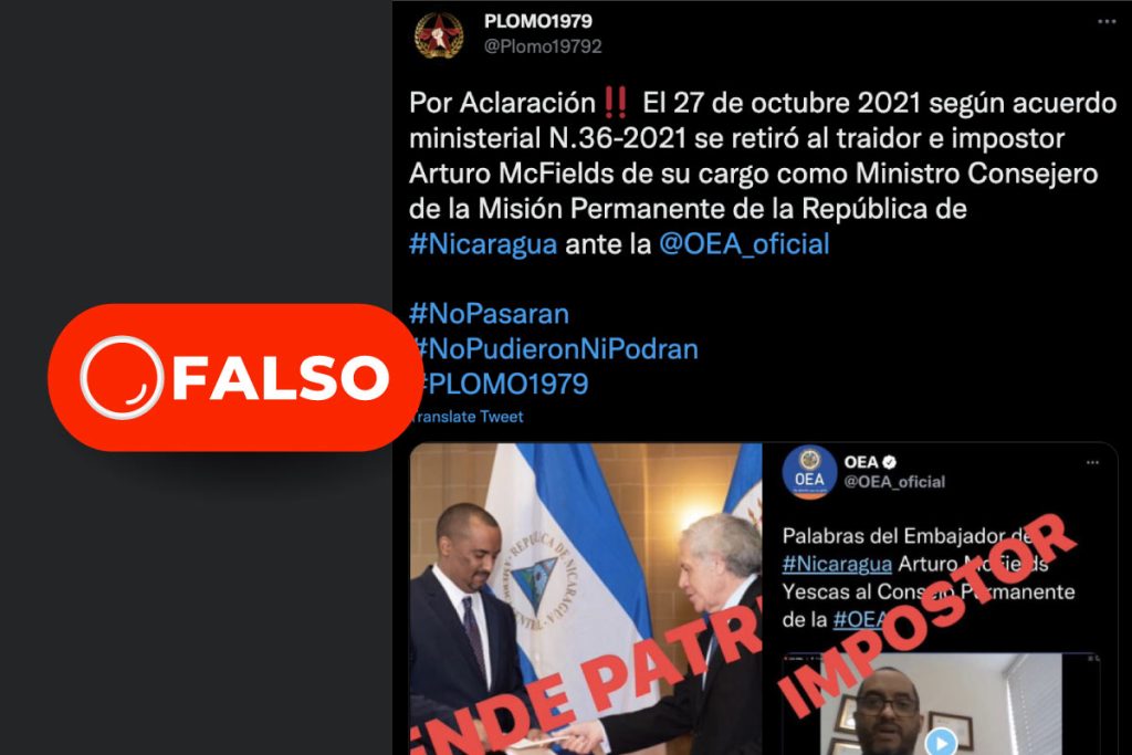 Es Falso Que Arturo Mcfields No Era Embajador Ante La Oea Como Alega La Propaganda Oficial 7622